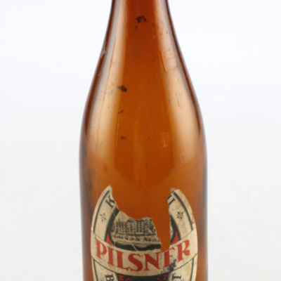 SLM 25652 - Pilsnerflaska av brunt glas från Bryggeribolaget i Nyköping