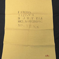 SLM 31480 1-2 - Två handdukar sydda av säckar, märkta I A I, Ivar och Ingrid Alderstrand