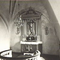 SLM M012488 - Altaret i Lästringe kyrka år 1943