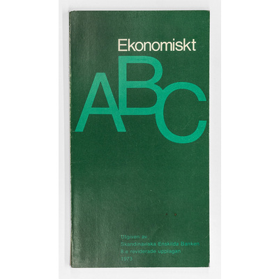 SLM 38082 - Ekonomiskt ABC, utgiven av Skandinaviska Enskilda Banken 1973