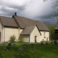 SLM D10-606 - Härads kyrka, exteriör från sydväst.