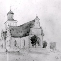 SLM M035087 - Jäders kyrka år 1870