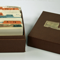 SLM 36496 - Kartotek med katalogkort över en samling från familjen Fleetwood
