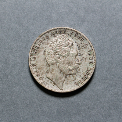 SLM 16660 - Mynt, 1 riksdaler riksmynt, silvermynt 1857, Oscar I