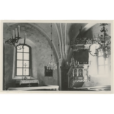 SLM M003916 - Predikstolen i Bergshammars kyrka.