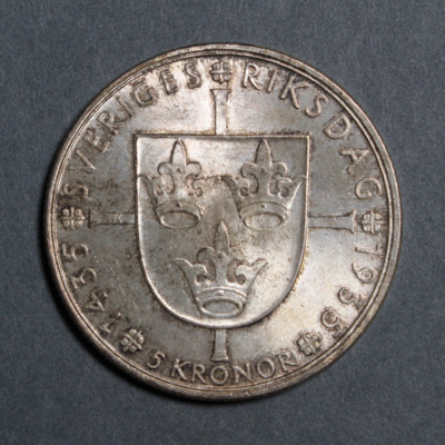 SLM 12597 35 - Mynt, 5 kronor silvermynt 1935, Gustav V