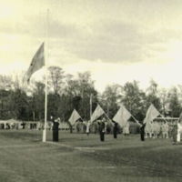 SLM M005922 - Svenska flaggans dag firas på Folkungavallen, Nyköping
