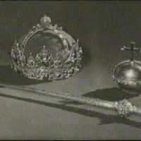 SLM M023307 - Karl IX:s regalier i Strängnäs domkyrka ca 1957