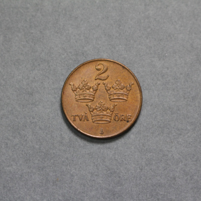 SLM 16769 - Mynt, 2 öre bronsmynt 1950, Gustav V