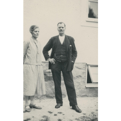 SLM P07-374 - Anna och Gunnar Widegren, Lisa Halls fästman, 1910-tal