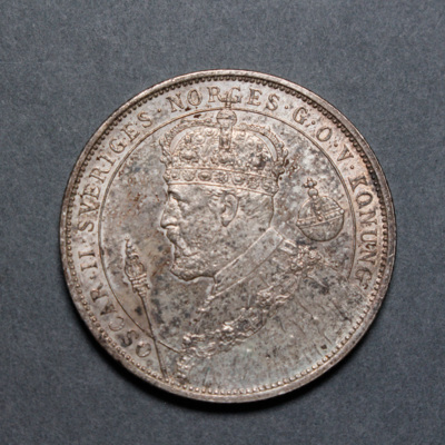 SLM 12597 22 - Mynt, 2 kronor silvermynt typ V 1897, Oscar II