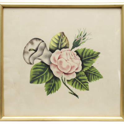 SLM 11998 2 - Akvarell, ros, av Hilda Lundqvist (1858-1944)