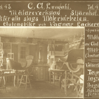 SLM P12-214 - ”C.A. Lundahls målareverkstad, Stjärnhof”, ca 1920