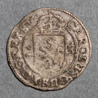 SLM 16120 - Mynt, 1 öre silvermynt typ II 1655, Karl X Gustav