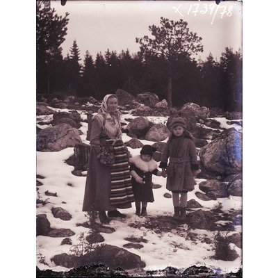 SLM X1739-78 - Familjeporträtt i snön