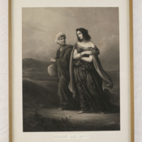 SLM 8521 - Inramad litografi av Jazet, Judith går att söka Holofernes, 1700-tal