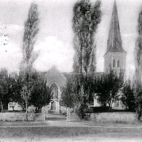 SLM M027618 - Björkviks kyrka, vykort.