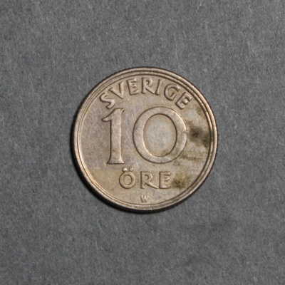 SLM 12597 54 - Mynt, 10 öre, nickel, 1921, Gustav V
