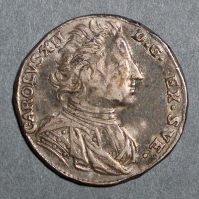 SLM 16219 - Mynt, 1 mark silvermynt typ III 1712, Karl XII