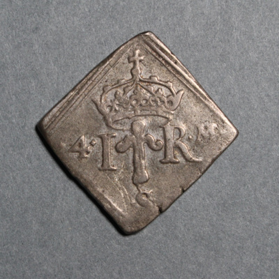 SLM 16830 - Mynt, 4 mark silvermynt, klipping, 1571, Johan III