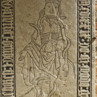 SLM 10806 - Gravsten över Ingeborg död 1479, från Franciskanerklostret i Nyköping