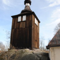 SLM D10-572 - Trosa Stads kyrka, kyrkoanläggningen, klockstapel.