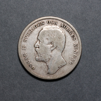 SLM 8371 - Mynt, 1 krona silvermynt 1898, Oscar II