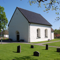 SLM D10-945 - Lästringe kyrka, kyrkoanläggningen från sydväst.