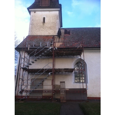 SLM D2015-1649 - Årdala kyrka, taket under pågående arbeten