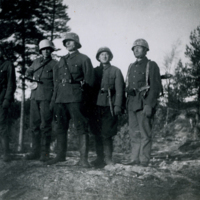 SLM P09-1117 - Svenska soldater vid Hangöfronten i Finska fortsättningskriget