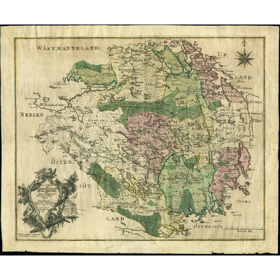 SLM 39602 - Karta över Södermanlands hövdingedöme, 1765