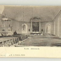 SLM M012129 - Vykort Lunda kyrka