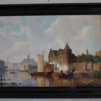 SLM 32568 - Oljemålning, holländskt landskap, 1700-tal