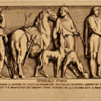 SLM 8517 35 - Kopparstick av Pietro Sancti Bartoli, skulpturer och monument i Rom 1693