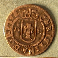 SLM 16061 - Mynt, 1 öre silvermynt, Reval (Tallin) 1649, Kristina