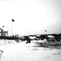 SLM P09-1331 - Sällskap vid Kristineberg vintertid, i Oxelösund, tidigt 1900-tal