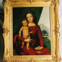 SLM 8605 - Oljemålning, madonnan och barnet, Rafaels skola