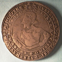 SLM 16000 - Mynt, 4 mark silvermynt typ I 1617, Gustav II Adolf