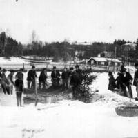 SLM R196-80 - Fiske, notdragning på Bråviken omkring 1914.
