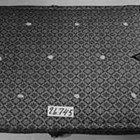 SLM 26745 - Madrass med stjärnmönstrat bomullstyg, från Rönnebo Pensionat i Trosa
