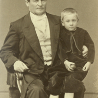 SLM P11-6264 - Foto Axel Adlersparre med en av sina tre söner 1868