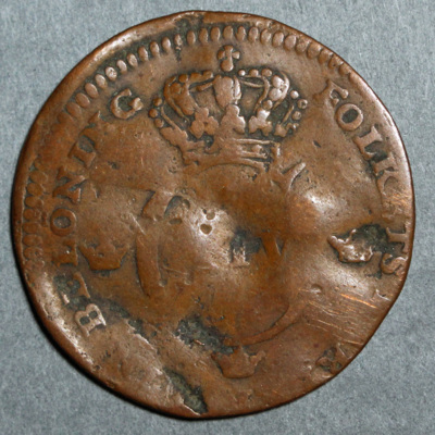 SLM 16576 - Mynt, 1/4 skilling kopparmynt 18??, Karl XIV Johan
