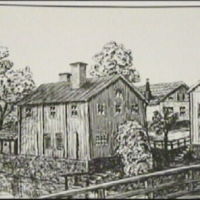 SLM M021926 - Behmbron i Nyköping, teckning av Knut Wiholm