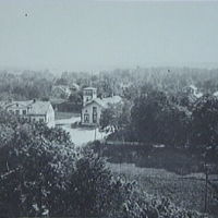 SLM M001510 - Utsikt mot söder från Vingåkers kyrktorn på 1880-talet