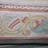 SLM D10-766 - Helgarö kyrka, detalj av valvmålning