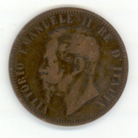 SLM 5808 29 - Mynt av koppar, 10 centisimi 1866, Vittorio Emanuele II av Italien