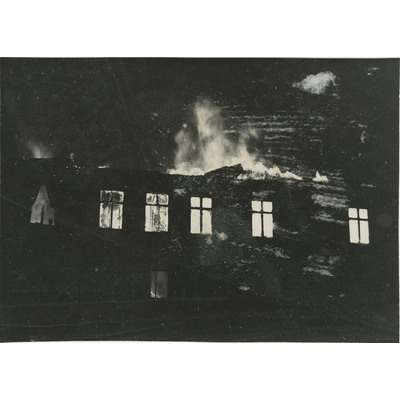 SLM M006549 - Branden vid fastigheten Fridhem i Flen 1941