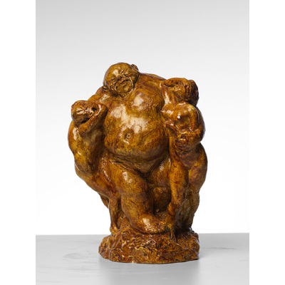 SLM 24179 - Gipsfigur, monster med två kvinnor, av skulptören Adolf Stern (1881-1967)