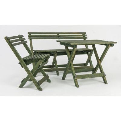 SLM 59223 1-3 - Dockmöbler, hopfällbara trädgårdsmöbler, soffa, stol och bord av trä