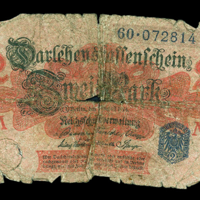 SLM 10563 1-3 - Tre tyska sedlar, 2 Mark, 1914 och 1920